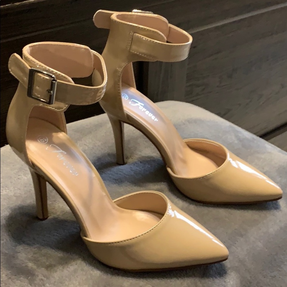Forever™️ High-heels with 3” heels cream colored